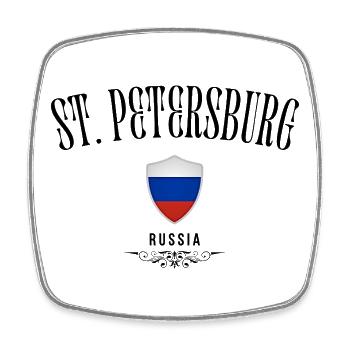 Souvenir de Saint-Pétersbourg, design élégant - Magnet carré - blanc - Devant