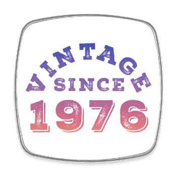 Vintage 1976 - Square fridge magnet - white - Front