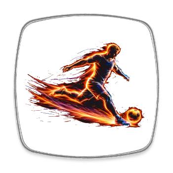 Football Player Energy Sport Design - Magnet carré - blanc - Devant
