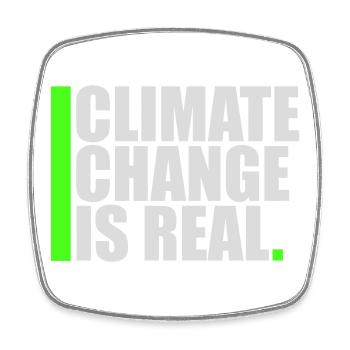 Le changement climatique est la véritable science du changement climatique - Magnet carré - blanc - Devant