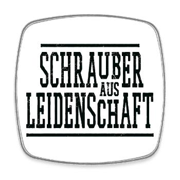Schrauber Spruch  - Viereckiger Kühlschrankmagnet - Weiß - Vorne