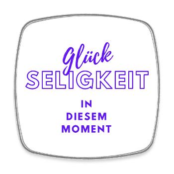 Glückseligkeit - Wortschätze,vergessene Wörter - Viereckiger Kühlschrankmagnet - Weiß - Vorne