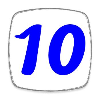 10. 10 YEARS. 10th ANNIVERSARY. 10 YEAR ANNIVERSARY. - Square fridge magnet - white - Front