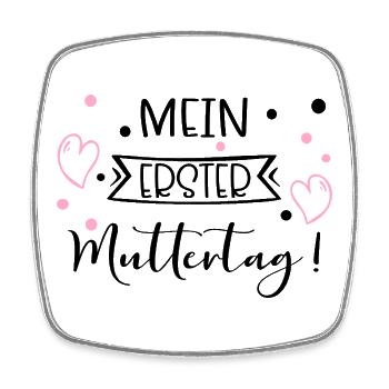 Erster Muttertag Baby - Viereckiger Kühlschrankmagnet - Weiß - Vorne