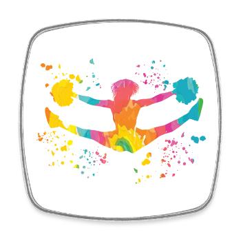Cheerleader Cheer Mom Cheerleading - Viereckiger Kühlschrankmagnet - Weiß - Vorne