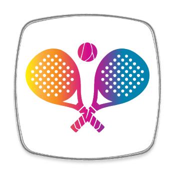 Padel Sport - Square fridge magnet - white - Front