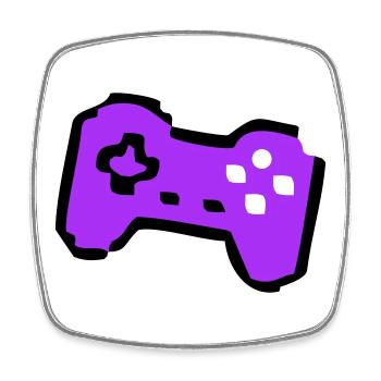  Schräger Retro Controller Gamer - Viereckiger Kühlschrankmagnet - Weiß - Vorne