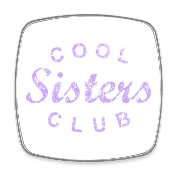 Cool Sisters Club Schwester Geschenk - Viereckiger Kühlschrankmagnet - Weiß - Vorne