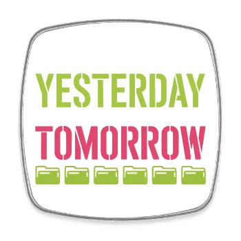 Preserving Yesterday for Tomorrow - Square fridge magnet - white - Front