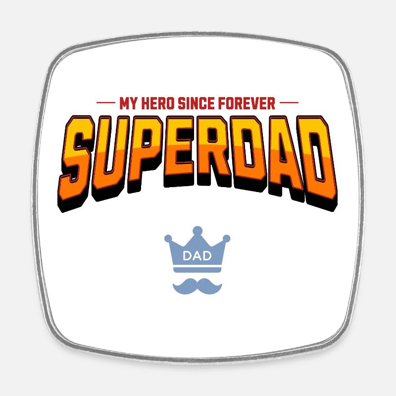 Superdad - Square fridge magnet - white