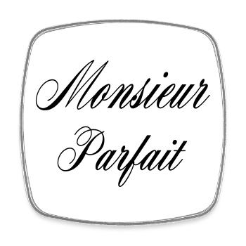 Monsieur Parfait Humour Homme - Magnet carré - blanc - Devant