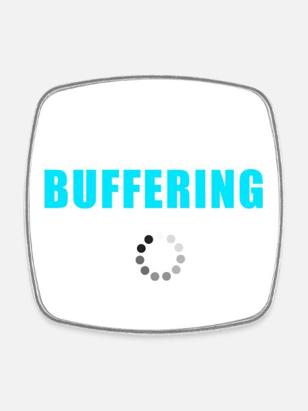 Brain Buffering Shirt - Funny Overthinking Shirt - Square fridge magnet - white