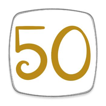 50 - Magnet carré - blanc - Devant