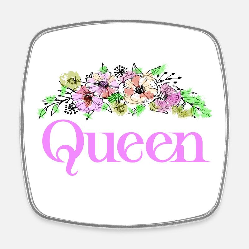 Queen - Magnet carré - blanc