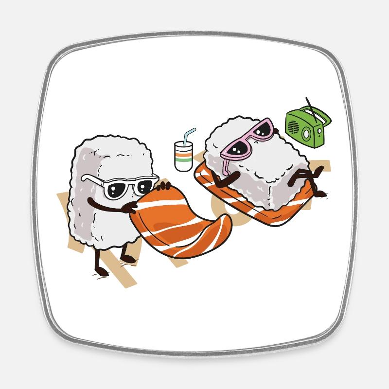 Delicious holidays - Square fridge magnet - white