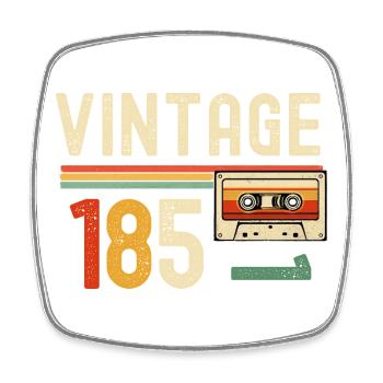 Vintage 85 Cassette rétro - Magnet carré - blanc - Devant