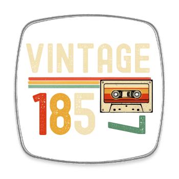 Vintage 85 Cassette rétro - Magnet carré - blanc - Devant