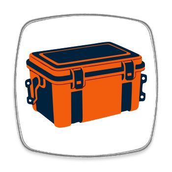 Kühlbox Camping Angeln Picknick - Viereckiger Kühlschrankmagnet - Weiß - Vorne