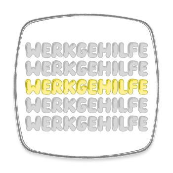 Geschenk für Werkgehilfe - Viereckiger Kühlschrankmagnet - Weiß - Vorne