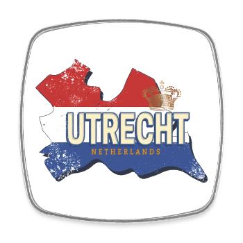 Utrecht aux Pays-Bas Souvenir Rétro Holland - Magnet carré - blanc - Devant