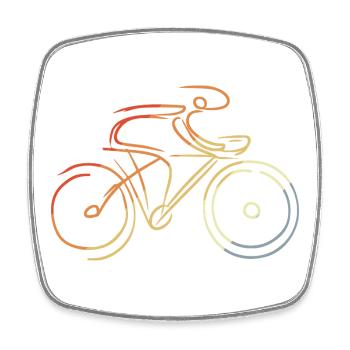Road cycling - Square fridge magnet - white - Front