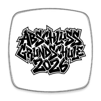 Abschluss 2026 Grundschule Graffiti - Viereckiger Kühlschrankmagnet - Weiß - Vorne