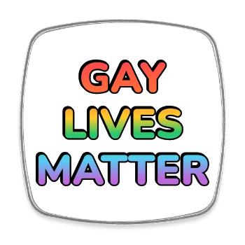 Gay Lives Matter Regenbogenstolz - Viereckiger Kühlschrankmagnet - Weiß - Vorne