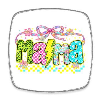 Mama Retro Flashy | Style Néon Fête des Mères - Magnet carré - blanc - Devant