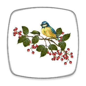 Colorful bird - Square fridge magnet - white - Front