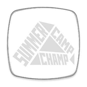 Summer Camp Champ Fun Kids Outdoor Adventure - Square fridge magnet - white - Front