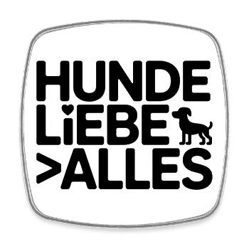 Hunde Liebe Alles Motiv - Viereckiger Kühlschrankmagnet - Weiß - Vorne