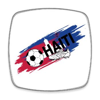 Haïti Football Maillot Supporter Haiti Soccer Foot - Magnet carré - blanc - Devant