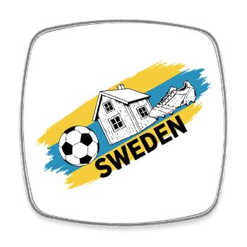 Sweden Football Sweden Soccer Fan Jersey - Square fridge magnet - white - Front