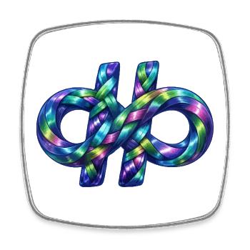 Hashtag infinite - Square fridge magnet - white - Front