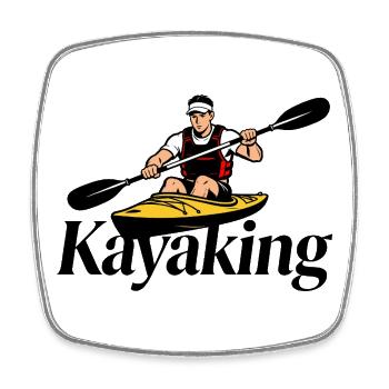 Kayaking - Square fridge magnet - white - Front