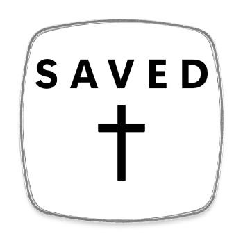 Geretteter Minimalist, Glaube an Jesus, cooler Chr - Viereckiger Kühlschrankmagnet - Weiß - Vorne