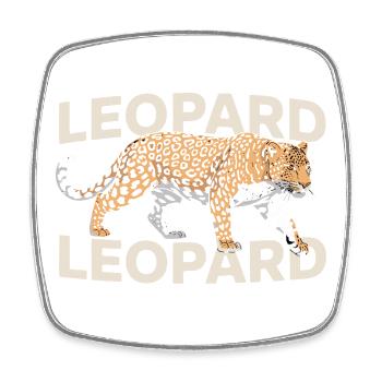 Leopard Leopard Raubkatze Afrika Safari Wildkatze - Viereckiger Kühlschrankmagnet - Weiß - Vorne