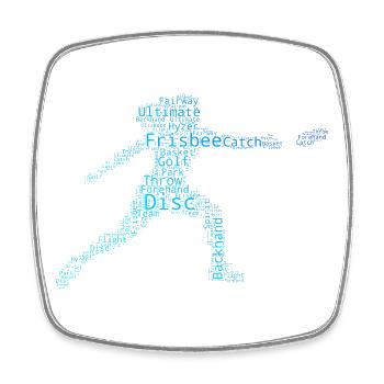 Cadeau des sports sur disque pour un joueur ultime - Magnet carré - blanc - Devant