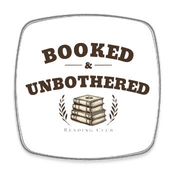 Bookes & Unbothered - Viereckiger Kühlschrankmagnet - Weiß - Vorne