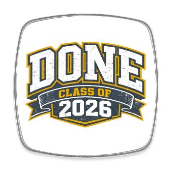 Diploma 2026 University School Gift Humor - Square fridge magnet - white - Front