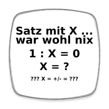 satz mit x ...  war wohl nix - Viereckiger Kühlschrankmagnet - Weiß - Vorne