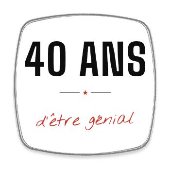 40 Ans d'être génial - Magnet carré - blanc - Devant