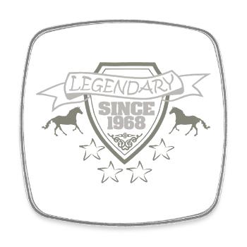 Horse 1968 - Viereckiger Kühlschrankmagnet - Weiß - Vorne