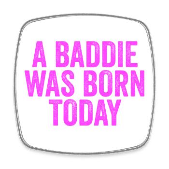 A villain was born today – Birthday Gust - Square fridge magnet - white - Front