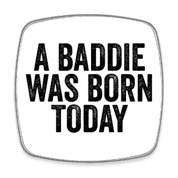 A villain was born today – Birthday Gust - Square fridge magnet - white - Front