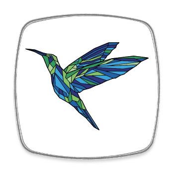 Hummingbird - Square fridge magnet - white - Front