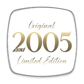 21st Birthday Gift Vintage July Vintage 2005 - Square fridge magnet - white - Front