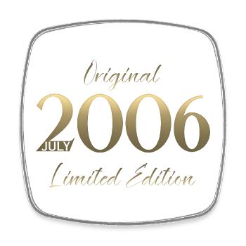 20th Birthday Gift Vintage July Vintage 2006 - Square fridge magnet - white - Front