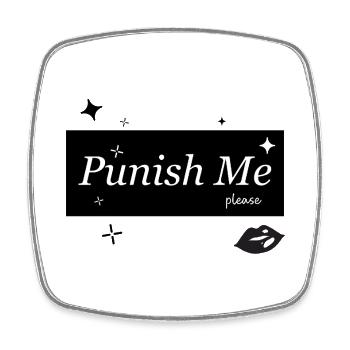 Punish Me Please Lips - Square fridge magnet - white - Front