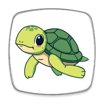 Turtle Turtle Gift - Square fridge magnet - white - Front
